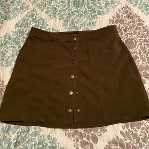Express Olive Green Mini skirt